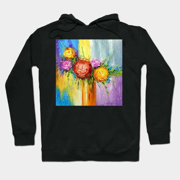 Bouquet of bright flowers Hoodie by OLHADARCHUKART